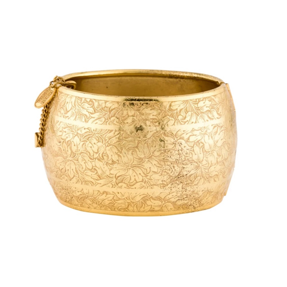 Miriam Haskell Gold Floral Bracelet